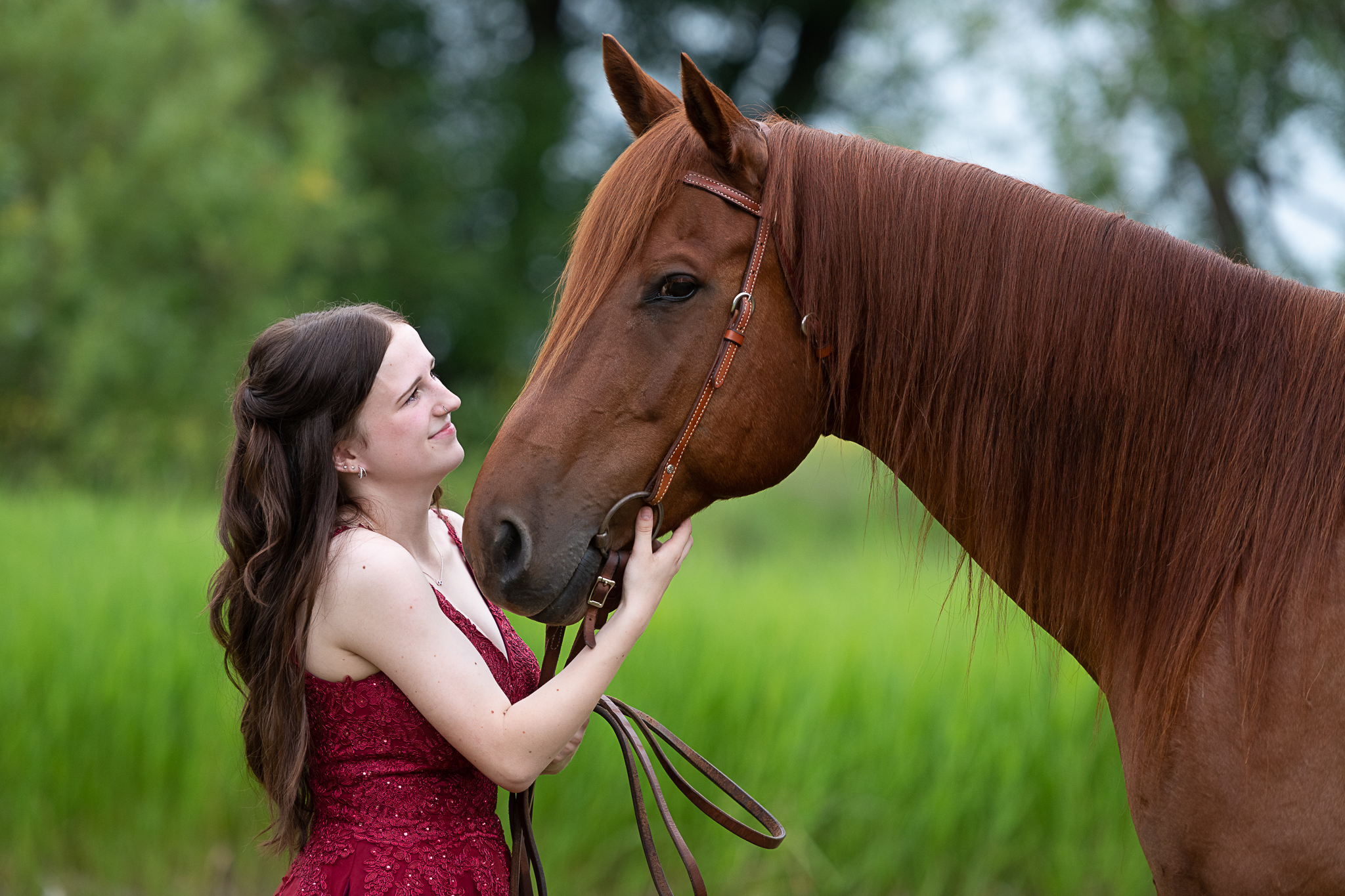Graduate with her horse